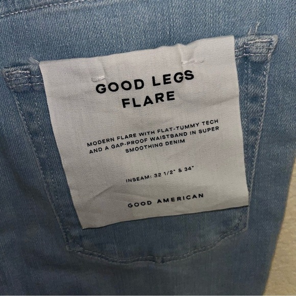 Good American Good Legs Flare Jeans Size 6/28 New With Tags - Picture 7 of 10